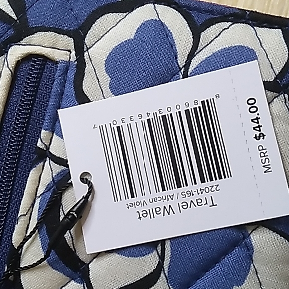 6 x 4.5 Travel Wallet African Violet Vera Bradley - Picture 7 of 8